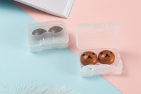 Ensemble d'étuis à lentilles de contact de dessin animé mignon avec pince à épiler et support Conception étanche pour enfants et adolescents Boîte conteneur Logo personnalisé