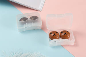 Bonito estuche para lentes <span class=keywords><strong>de</strong></span> contacto <span class=keywords><strong>de</strong></span> dibujos animados con <span class=keywords><strong>pinzas</strong></span> y soporte, diseño a prueba <span class=keywords><strong>de</strong></span> fugas para niños y adolescentes, caja contenedora con logotipo personalizado - Product Image 6