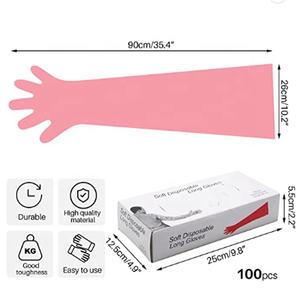Semenex-herramientas para veterinaria <span class=keywords><strong>Otl</strong></span> <span class=keywords><strong>Aicher</strong></span>, brazo elástico largo suave, guante de inseminación de mano de plástico - Product Image 1