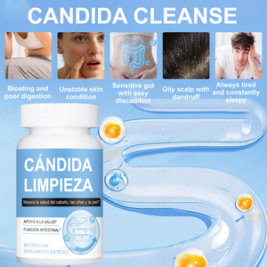 Cápsulas Herbales Naturales <span class=keywords><strong>Candida</strong></span> Cleanse, 60 Unidades, Apoyo a la Función Intestinal, Mejora la Salud del Cabello, Uñas y Piel, Suplemento de Desintoxicación Intestinal - Product Image 4