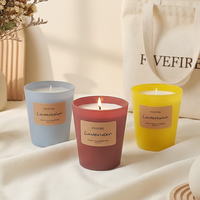 Bougeoir de décoration en cire de soja de luxe personnalisé, bougie parfumée en cire de soja pour la détente