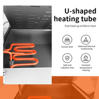 Wafflemei Commercial Hot Dog Steamer 2 Tier Hut Steamer pour 175 Hot Dogs et Buns Electric Bun Warmer Cooker Gas Hot Dog Steamer