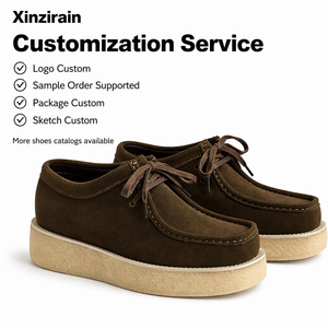 <span class=keywords><strong>Chaussures</strong></span> XINZI RAIN personnalisées, style mocassins kangourou, logo personnalisé, bout carré, <span class=keywords><strong>semelle</strong></span> épaisse, pour femmes et hommes, type Wallabee Derby, pour l'hiver - Product Image 1
