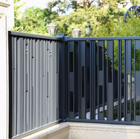 Clôture en aluminium à lattes d'occlusion avec revêtement en poudre pour produits de jardinage