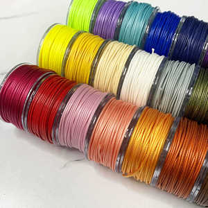 Korean waxed thread 1.5mm waxed leather cord necklace cord high-end pendant hanging cord <b>braided</b> cord DIY bracelet <b>accessory</b> - Product Image 1