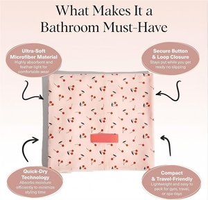 <span class=keywords><strong>Serviette</strong></span> de séchage pour cheveux en microfibre personnalisée, légère, idéale pour les voyages, séchage rapide - Product Image 5