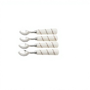 Ensemble de 4 couteaux à fromage, lame en acier inoxydable, manche en résine, style traditionnel occidental, finition polie, durable, pour la cuisine - Product Image 5