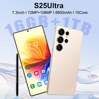Smartphone S25 Ultra 5G le plus vendu, écran 7,3 pouces, 16 Go + 1 To, appareil photo 108 MP, version mondiale, multi-langues, double SIM, téléphones mobiles débloqués