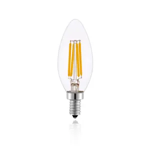 E12 LED Filament Kandelaber Glühbirnen 60W Äquivalente Glühbirnen B11 E12 Kleine Basis Klare LED Kerzen lampen Worbest