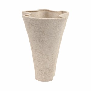 Vase cannelé raffiné, décoration contemporaine pour la maison, vase à fleurs moderne pour la présentation dans le salon, forme architecturale, vase de table - Product Image 4