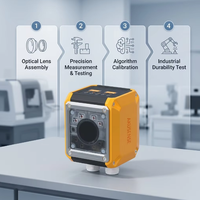 Scanner de codes-barres CMOS industriel haute vitesse, portée longue de 1000 mm, lumière rouge polarisée, IP67, 60 scans/secondes, mise au point liquide, pour ligne de production en usine