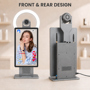 Machine de diffusion en direct tout-en-un de 15,6 pouces avec caméra à anneau lumineux 90 °   Écran rotatif pour diffusion de contenu beauté e-commerce - Product Image 2