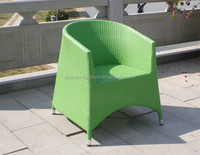 Fauteuil de patio en rotin vert résistant aux intempéries Yoshen, léger et durable, pour l'extérieur
