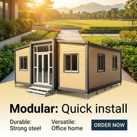 Maison conteneur extensible à double aile de 20 et 40 pieds avec certification CE, conception modulaire préfabriquée, salle de bain intégrée pour hôtel, maison ou bureau