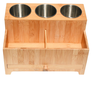 Outil de cheveux en bois organisateur cheveux accessoires produit outils de coiffure sèche-linge organisateur stockage pour salle de bain vanité comptoir - Product Image 2