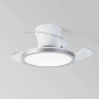 Ventilateurs de plafond LED modernes à télécommande, avec pales carrées rétractables invisibles et décoratives, alimentés par énergie, les meilleurs pour la conversion et l'éclairage.