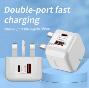 2025 superventas tipo <span class=keywords><strong>C</strong></span> 20W <span class=keywords><strong>USB</strong></span> <span class=keywords><strong>C</strong></span> cargador rápido enchufe para iPhone cargador adaptador Reino Unido UE EE. UU. PD QC3.0 cargador de pared <span class=keywords><strong>USB</strong></span> - Product Image 5