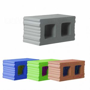 Balle anti-stress souple en forme de brique de construction, jouet anti-stress en forme de bloc de ciment pour cadeaux promotionnels - Product Image 1