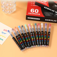 Lot de 100/120/168 marqueurs acryliques professionnels à pointe pinceau souple, mélangeables, imperméables, grande capacité d'encre, pour l'art