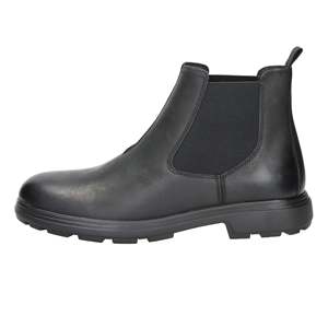 Bottes mi-mollet pour homme Geox U56LZA 000FF en cuir noir imperméable pour l'extérieur - Product Image 1