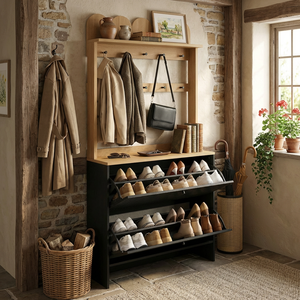 <span class=keywords><strong>Perchero</strong></span> moderno para recibidor con armario para zapatos, ideal para apartamentos, dormitorios y pasillos. - Product Image 1