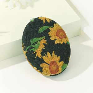 Eco Friendly Soft Wooden Cover <b>Small</b> Pocket Cosmetic Makeup Compact Portable Mirror Vantage Gift Mirror - Product Image 2