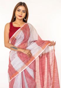 Sari de Seda de Diseño con Bordado Dorado, Traje Tradicional Indio para Bodas, Celebraciones Festivas y Fiestas - Product Image 2