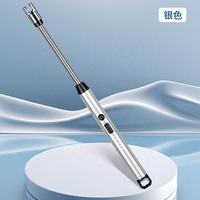 Allumeur de feu à impulsion d'arc coupe-vent Rotation libre à 360 degrés Briquet de poêle à barbecue Briquet électrique rechargeable Usb pour bougie Cuisine