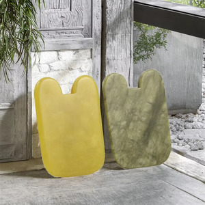 Outil <span class=keywords><strong>de</strong></span> massage Gua Sha en <span class=keywords><strong>jade</strong></span> Xiuyan naturel, forme <span class=keywords><strong>de</strong></span> <span class=keywords><strong>pierre</strong></span>, planche <span class=keywords><strong>de</strong></span> grattage, thérapie faciale, gua sha vert - Product Image 3