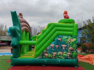 Maison pleine d'entrain de thème de royaume de singe de dessin animé de videur sautant gonflable de Offre Spéciale <span class=keywords><strong>pour</strong></span> le terrain de jeu public extérieur - Product Image 5