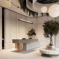 ONI Shopfitting Kiosque moderne Conceptions de café Meuble de comptoir personnalisé Présentoir de comptoir de bar Vitrines de vente pour centre commercial moderne