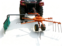 Râteau à foin rotatif Runshine RXHY2500, largeur de travail de 2,5 m, entraînement par prise de force, 18-50 ch, monté sur tracteur, boîte de vitesses pour petite ferme