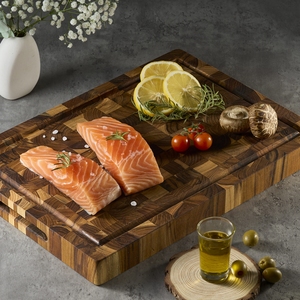 Tablas de Cortar Rectangulares de Madera de Acacia Ha Le para Múltiples Usos, Reutilizables, Material Natural y Ecológico, Seguro para el Medio Ambiente - Product Image 1