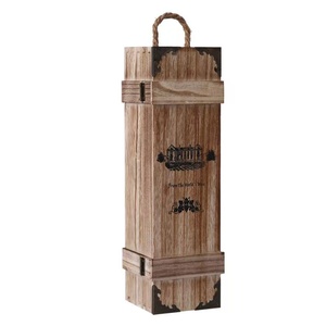 Elegant Customizable Single or Two Wine Wooden Gift Box Handcrafted Wood Crafts for Premium Wine Packaging and Wall Signs