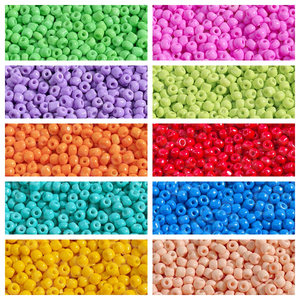 Hạt cườm thủy tinh tráng men thủ công tự làm màu trơn 2/3/4mm - Phụ kiện làm đồ trang sức, hạt cườm làm vòng cổ, hạt cườm pha lê, hạt cườm thủy tinh Lampwork - Product Image 2