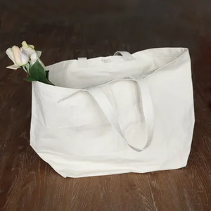 Tùy chỉnh sinh thái thân thiện thêm nặng công suất lớn giản dị bông vải <span class=keywords><strong>tote</strong></span> túi cho phụ nữ có thể gập lại giản dị Túi mua sắm - Product Image 3