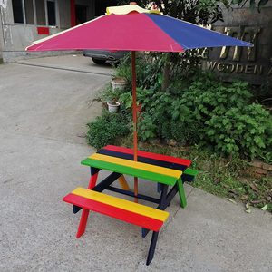 Petite <span class=keywords><strong>table</strong></span> <span class=keywords><strong>de</strong></span> pique-nique multifonctionnelle en bois pour enfants Design moderne pour l'extérieur Jardin Patio Camping Park Villa Play & Party Events - Product Image 3