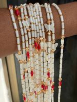 Chaîne de taille africaine en gros, bijoux de corps, style bohème, chaîne de taille élastique colorée en perles de riz pour femmes