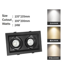 Plafonnier encastré LED super lumineux en aluminium 5W 7W 12W 20W 30W, design moderne et luxueux, IP44, CRI 90 élevé, dimmable