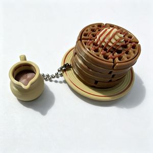 Vashine Llavero Clicker con Diseño de Waffle Impreso en 3D, Realista, Sensorial, Antiestrés, para Bolsos, Regalo Táctil para Aliviar el Estrés - Product Image 4