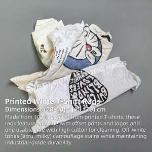 Trapos de Algodón de Alta Calidad, Opción Práctica para Limpieza de Alto Volumen, Trapos Blancos Impresos para Uso General - Product Image 2