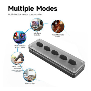 คีย์บอร์ดเล่นเกมมินิคีย์บอร์ดแมโครคีย์บอร์ดเชิงกลคีย์ซิลิโคน DIY ตั้งโปรแกรมได้5คีย์ใช้กันอย่างแพร่หลายสำหรับเพลงสื่อ - Product Image 3