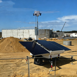 Torre de Iluminación Portátil OEM con Energía Solar de 3*450W, Torre de Cámara Móvil con Iluminación LED para Monitoreo, Remolque de Seguridad con CCTV Solar - Product Image 6