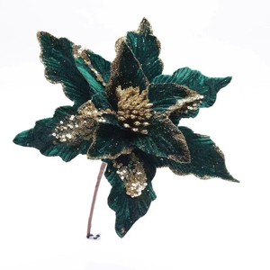 New Arrival Premium Velvet Hand-<b>Dusted</b> Artificial Christmas Flowers Christmas Tree Ornaments Decorations - Product Image 5