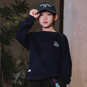 <span class=keywords><strong>Pull</strong></span>-over Enfant Garçon OEM ODM à Col Rond, Contraste de Couleurs, Absorption d'Humidité, Respirant, Manches Longues pour Adolescents - Product Image 1