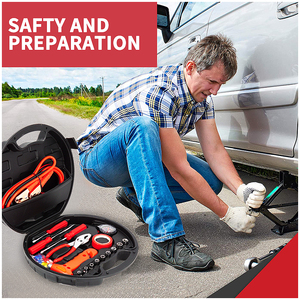 Kit de réparation et de sauvetage universel, ensemble d'outils, personnalisé, pour <span class=keywords><strong>urgence</strong></span> automobile, avec câbles Jumper, 30 pièces - Product Image 5