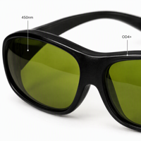 Lunettes de sécurité laser bleues 450 nm OD4+ certifiées CE RoHS avec garantie de 6 mois pour la gravure et la découpe