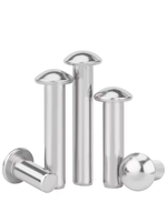 Rivets solides en acier inoxydable 304, tailles M2 à M16, pour panneaux routiers, plaques signalétiques et enseignes, usage professionnel