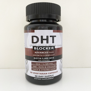 Etiqueta privada Bloqueador de DHT Suplemento avanzado de soporte para el cabello Uñas Piel Crecimiento del cabello Cápsulas bloqueadoras de DHT - Product Image 2