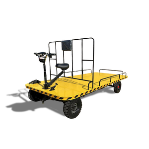 Factory Supply Battery Powered Electric Flat <b>Trolley</b> Industrial Cargo Transport Flatbed Cart For Warehouse Workshop - Product Image 3